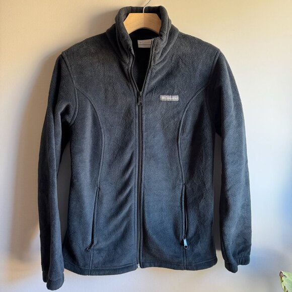 Columbia Extra Soft Black Fleece Jacket Size Small - Picture 1 of 9